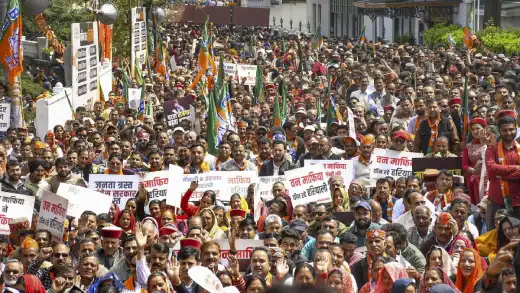 BJP Protests Against Congress Government in Himachal Over Governance Issues