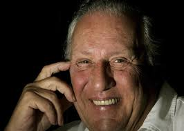 Frederick Forsyth before his death at a literary event