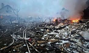 Russia drone attack on Ukraine causes fires in Kyiv residential areas