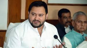 Security forces patrol after Tejashwi Yadav robbery attempt in Patna