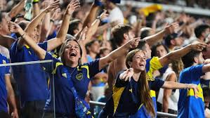 Boca Juniors fans in Miami during Club World Cup rally