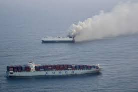 Cargo ship sinks on way to Mexico after fire at sea
