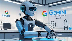 Robot folding clothes using Gemini Robotics On-Device AI