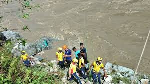 Alaknanda River near Rudraprayag, site of Uttarakhand bus accident involving Char Dham pilgrims