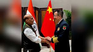 Rajnath Singh meeting Chinese defence minister at SCO Summit 2025