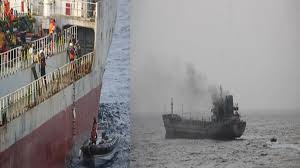 INS Tabar Oman-bound vessel fire rescue mission in Gulf of Oman