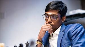 Praggnanandhaa interview at global chess tournament discussing Carlsen and Nakamura.