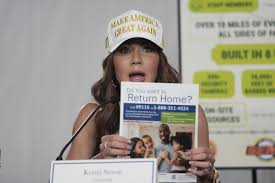 Kristi Noem migrant cannibal claim at Florida press event