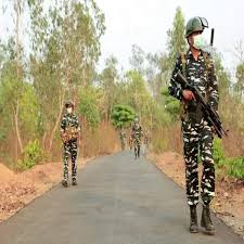 CRPF jawans on patrol in Bijapur before the IED blast