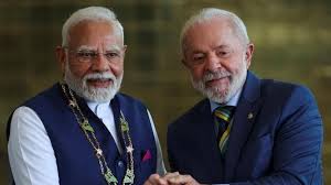 India Brazil zero tolerance terrorism — Modi and Lula meeting photo