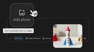 Google Gemini photo video creation interface
