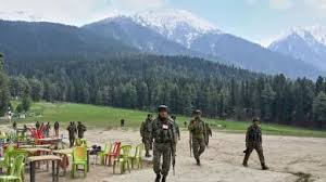 Security forces patrol near site where Pahalgam terrorists fired in air after killings