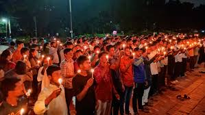 Students protest after Odisha student fire harassment case