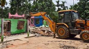 Himanta Upper Assam Evictions: Bulldozers clearing land in Sivasagar district