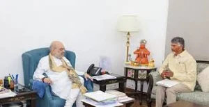 Naidu Polavaram Banakacherla project support meeting with Amit Shah