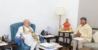 Naidu Polavaram Banakacherla project support meeting with Amit Shah