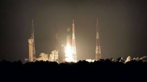 Illustration of NISAR satellite launch, a joint NASA-ISRO Earth observation mission