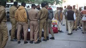 Police recruits in Madhya Pradesh listening to Ramcharitmanas in training camp
