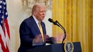 Trump AI Action Plan signing ceremony aimed at overtaking China.