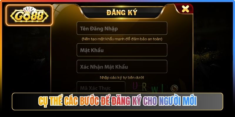 Cụ thể các bước để đăng ký cho người mới