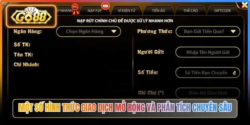 Một số hình thức giao dịch mở rộng và phân tích chuyên sâu
