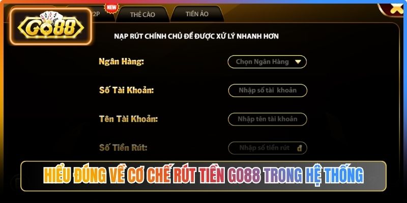 Hiểu đúng về cơ chế rút tiền Go88 trong hệ thống
